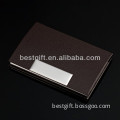 flat emboss or laser engrave logo business card box leather